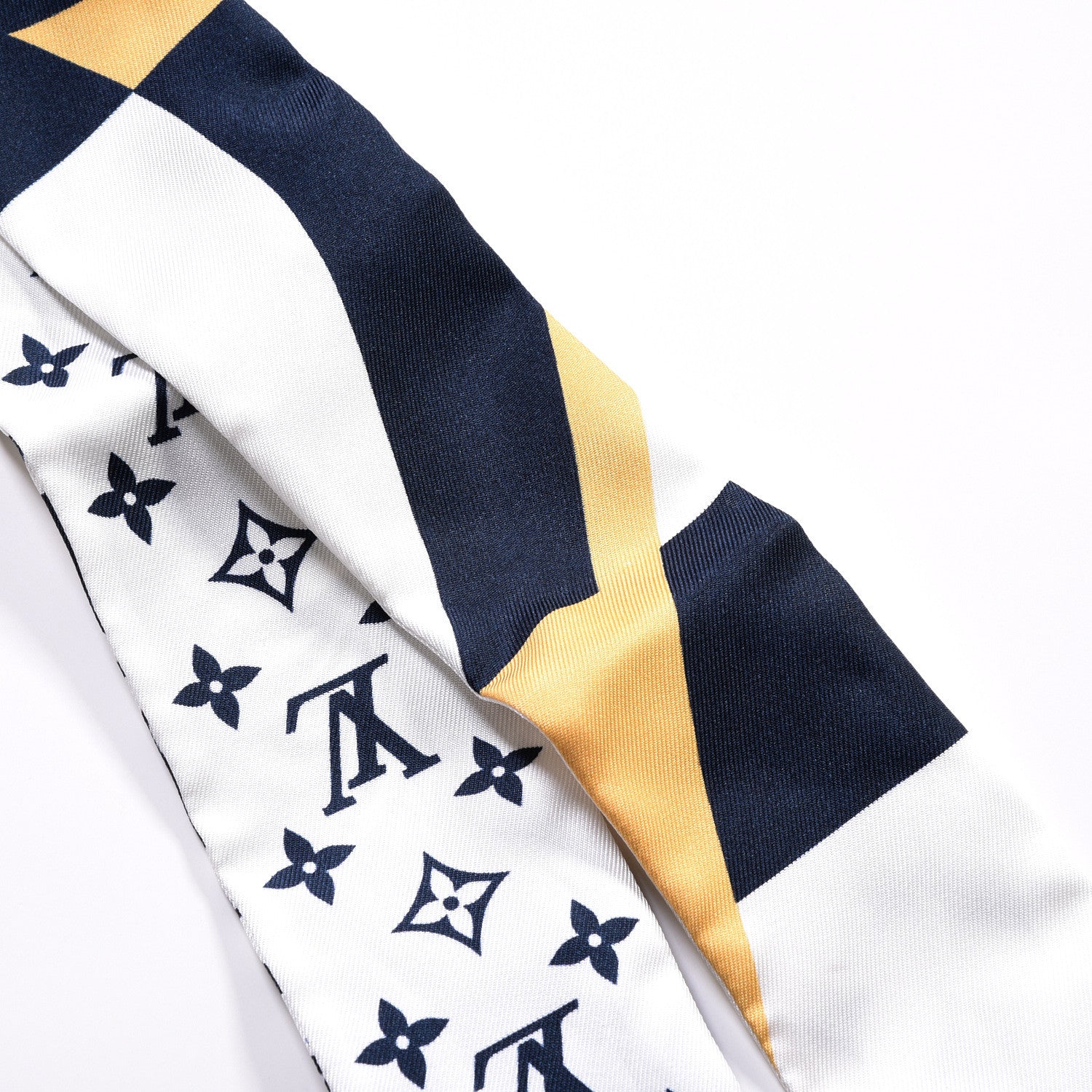 Louis Vuitton Silk Graphic Monogram Blason BB Bandeau Blue 3 of 4