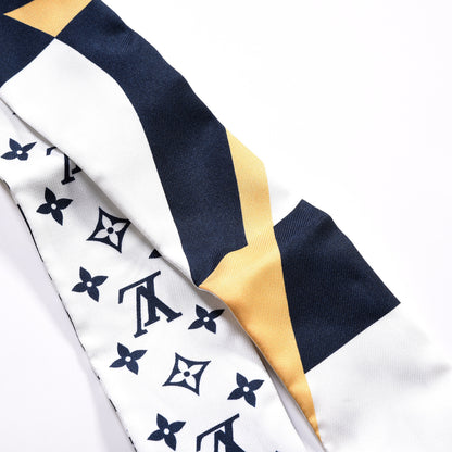 Louis Vuitton Silk Graphic Monogram Blason BB Bandeau Blue 3 of 4