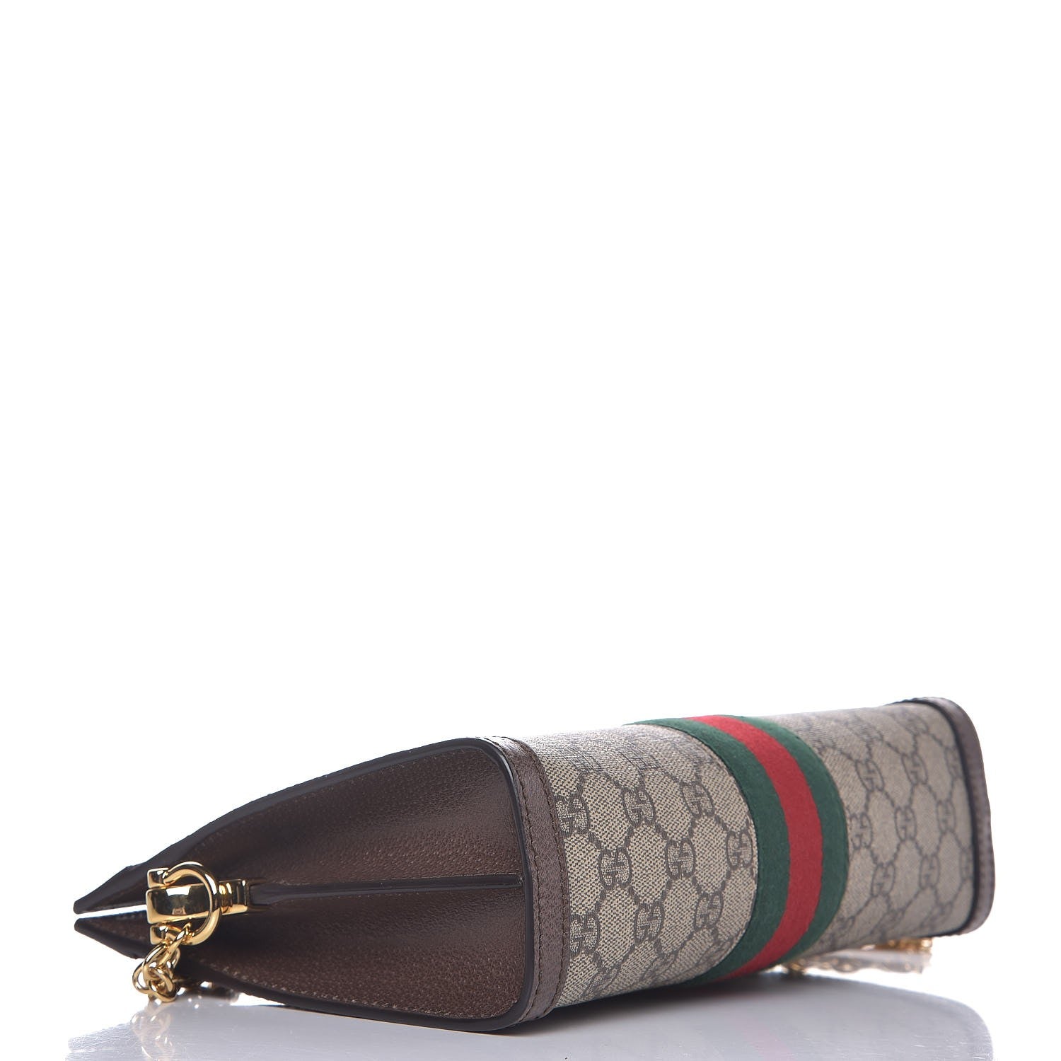 Gucci GG Supreme Monogram Web Small Ophidia Chain Shoulder Bag Brown 4 of 7