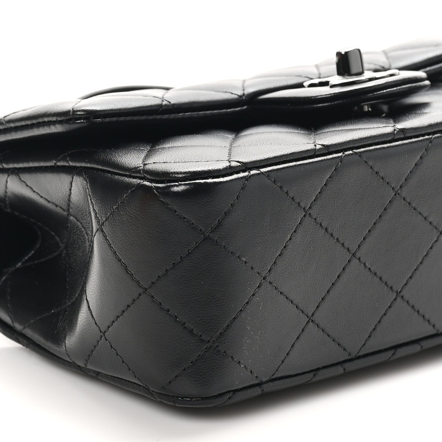 Chanel Lambskin Quilted Mini Top Handle Rectangular Flap So Black 9 of 11