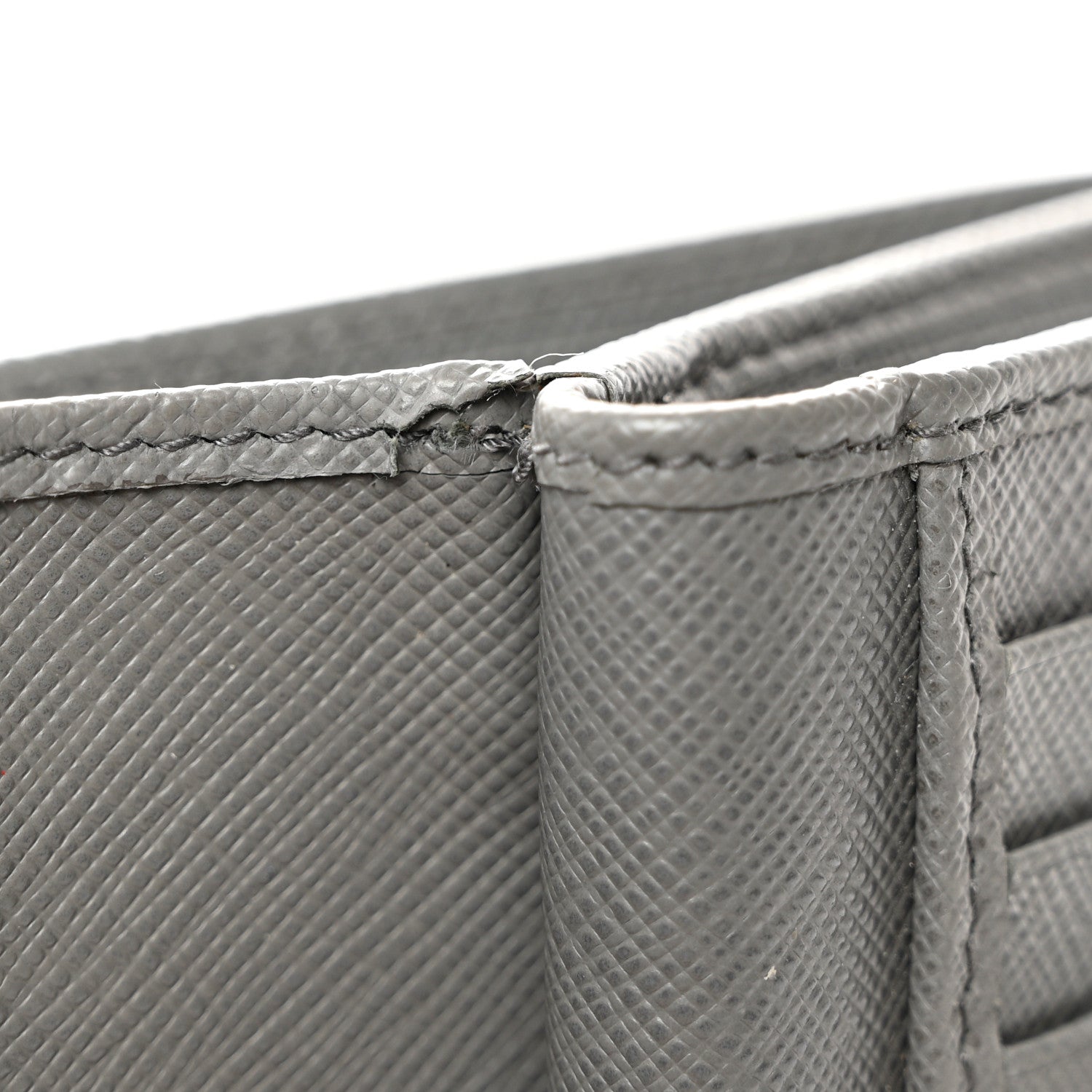 Prada Saffiano Metal Compact Wallet Marmo 8 of 10