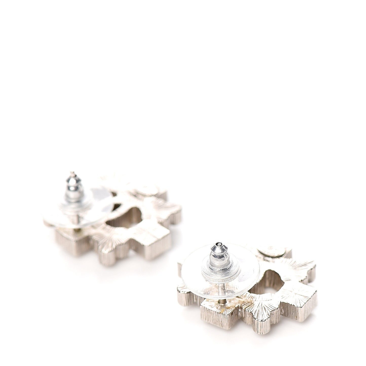 Swarovski Crystal CC Earrings Silver