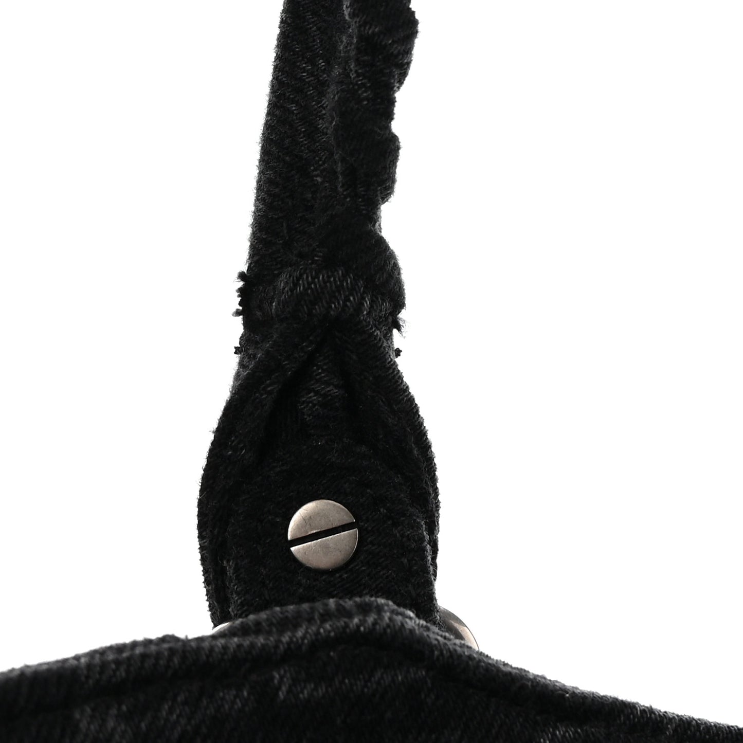 Washed Denim BB Monogram Neo Cagole City Handbag Black