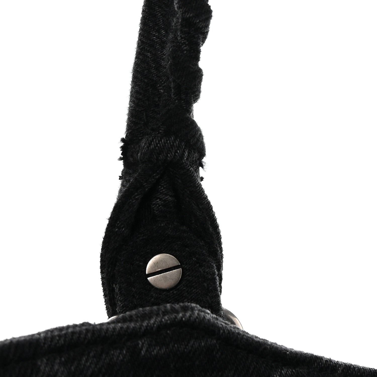 Balenciaga Washed Denim BB Monogram Neo Cagole City Handbag Black 12 of 13