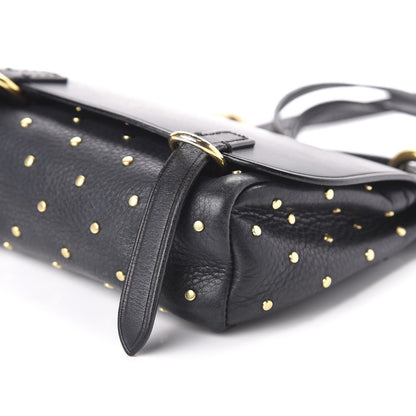 Burberry Soft Grain Calfskin Studded Baby Bridle Saddle Bag Black 7 of 13
