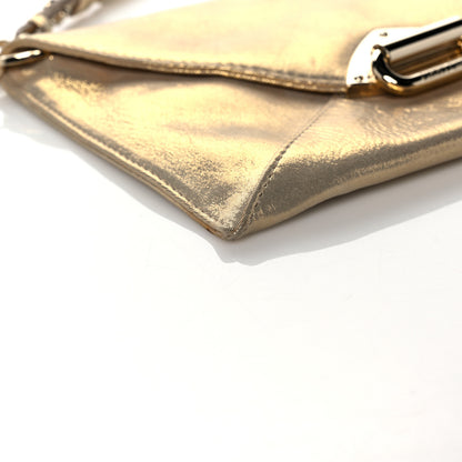 Jimmy Choo Metallic Calfskin Envelope Clutch Gold 8 of 14