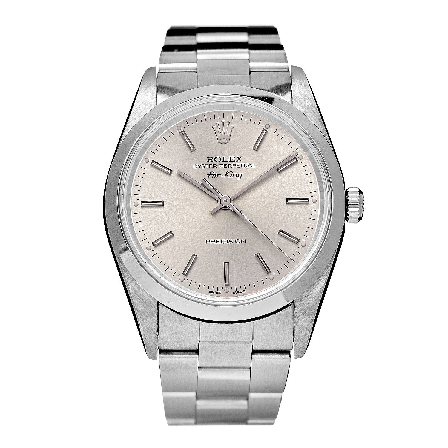 Rolex Stainless Steel 34mm Air-King Oyster Perpetual Precision Watch Silver 14000M 1 of 7