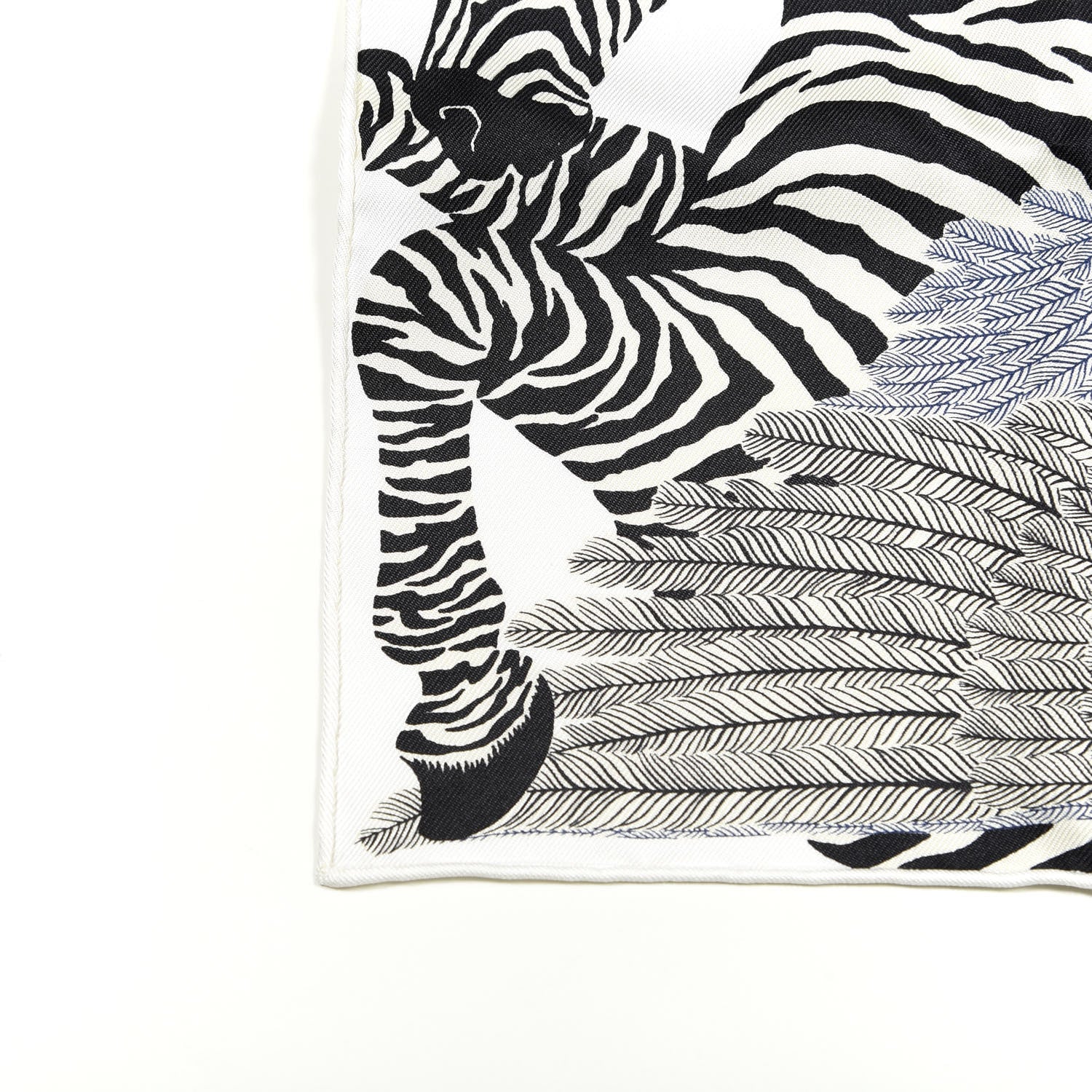 Hermes Silk Zebra Pegasus Nano Scarf 20 Black White 2 of 5