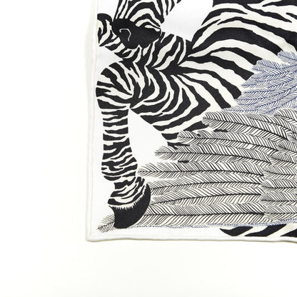 Hermes Silk Zebra Pegasus Nano Scarf 20 Black White 2 of 5