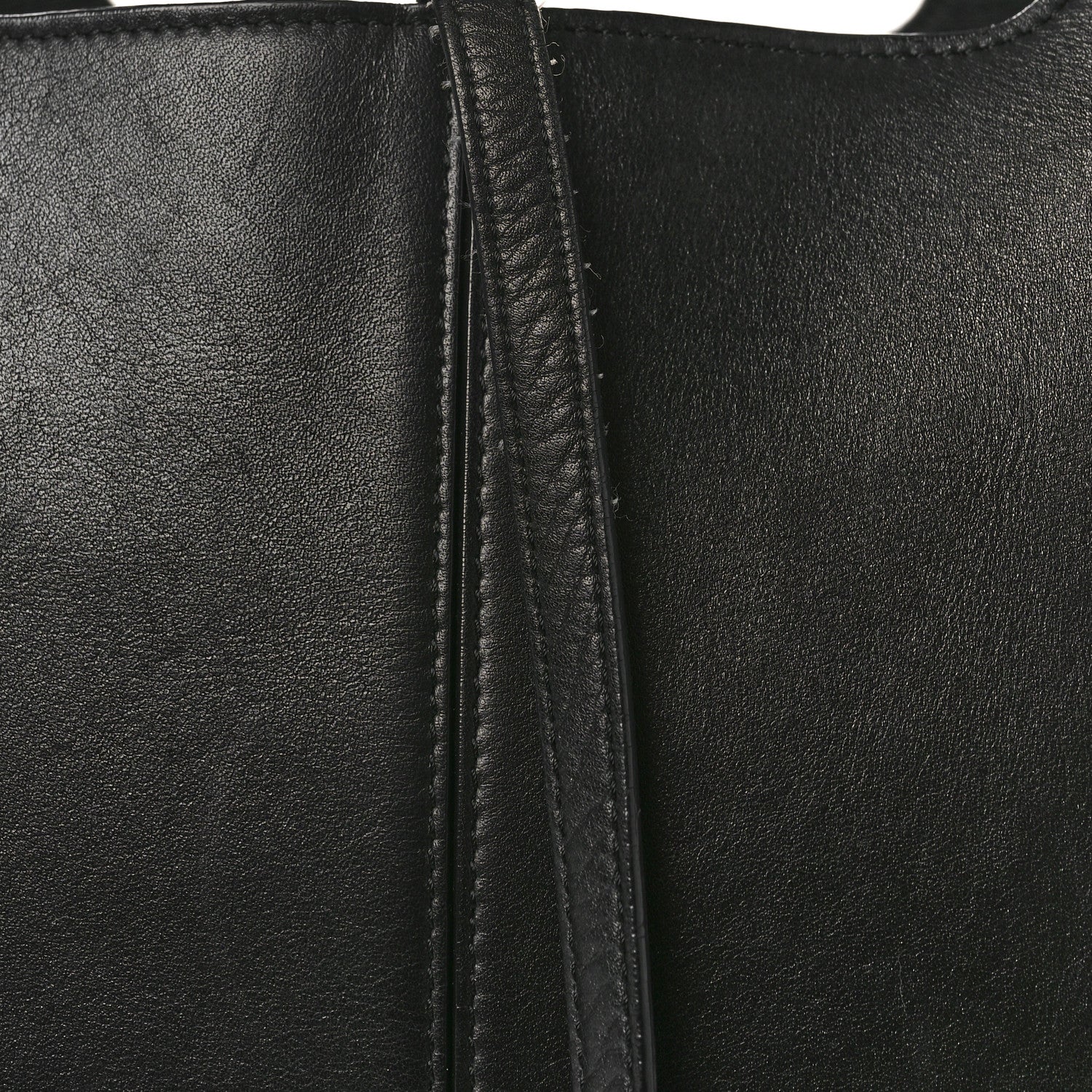 Celine Supple Natural Calfskin Medium Tri-Fold Bag Black 10 of 16