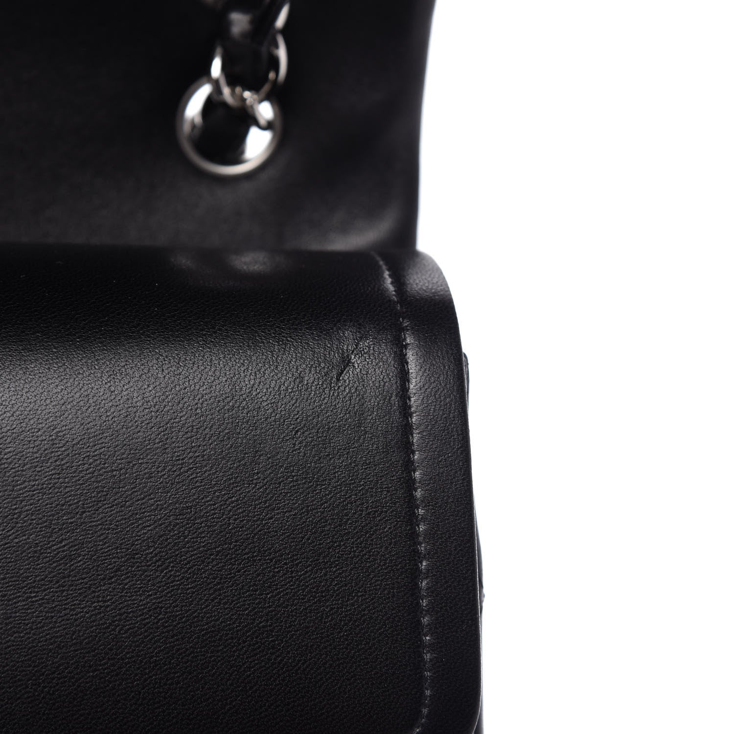 Chanel Lambskin Quilted Jumbo Double Flap Black 12 of 15