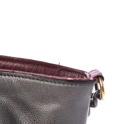 Chanel Metallic Caviar Mademoiselle Lock Cerf Shopper Tote Silver 12 of 19