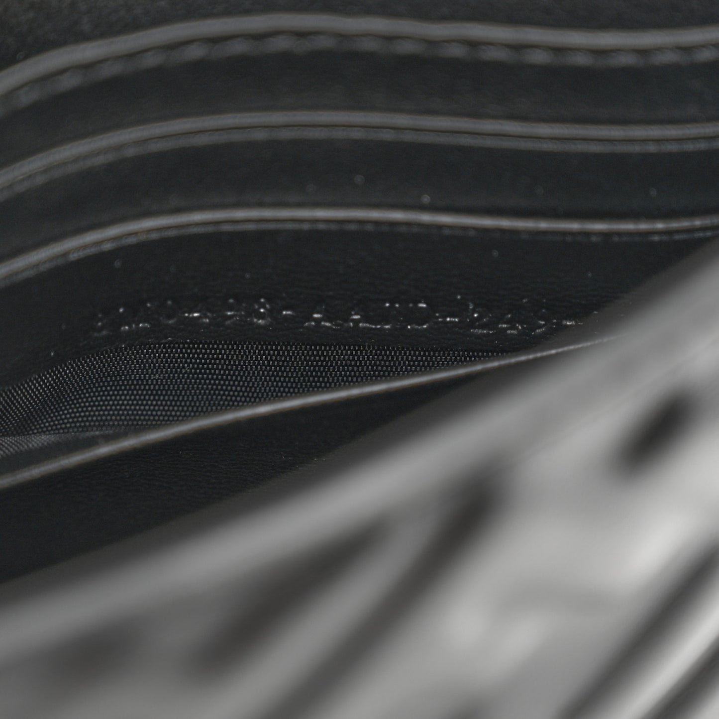 Nappa Matisse FF Embossed Wallet On Chain Black