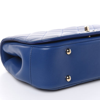 Chanel Lambskin Small Carry Chic Flap Blue 8 of 15