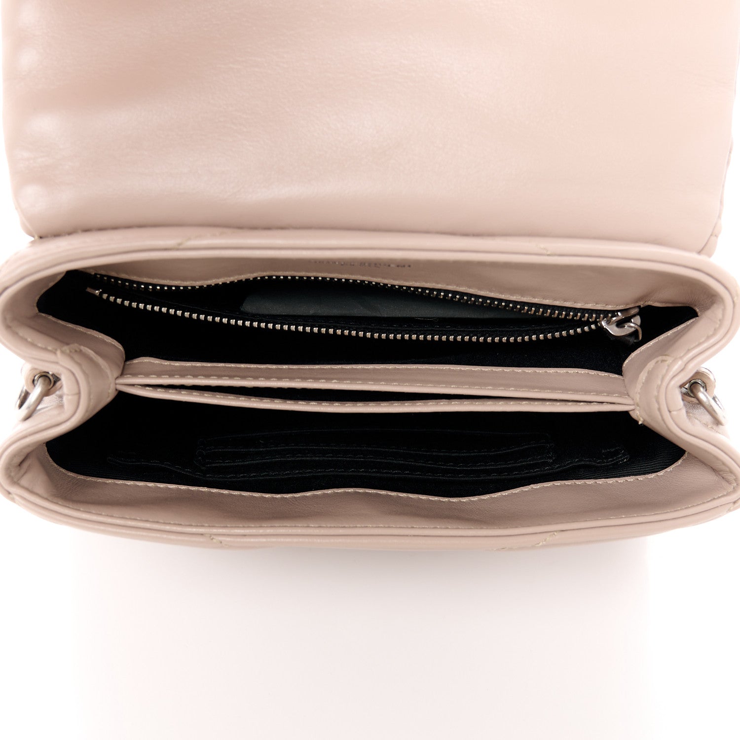 Saint Laurent Calfskin Y Quilted Monogram Toy Loulou Crossbody Bag Light Natural 5 of 11