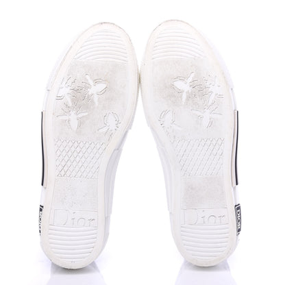 Christian Dior Technical Canvas Oblique Mens B23 High Top Sneakers 39 White Black 5 of 8