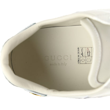 Gucci Calfskin Ayers Web Star Embroidered Womens Ace Sneakers 39.5 White Multi 8 of 12