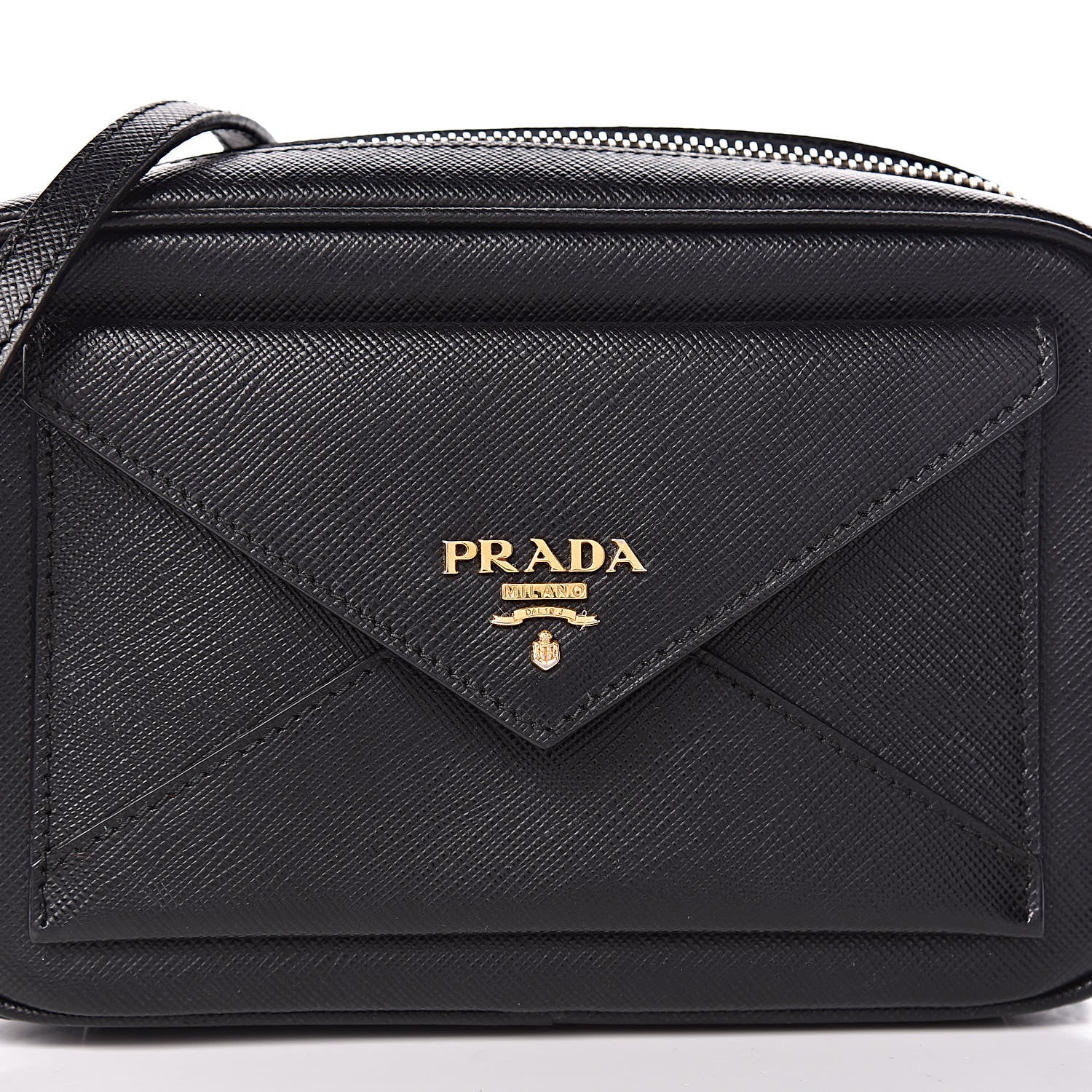 Prada Saffiano Small Camera Crossbody Bag Black 11 of 11