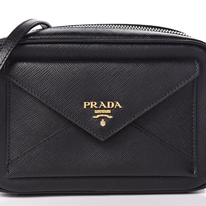 Prada Saffiano Small Camera Crossbody Bag Black 11 of 11