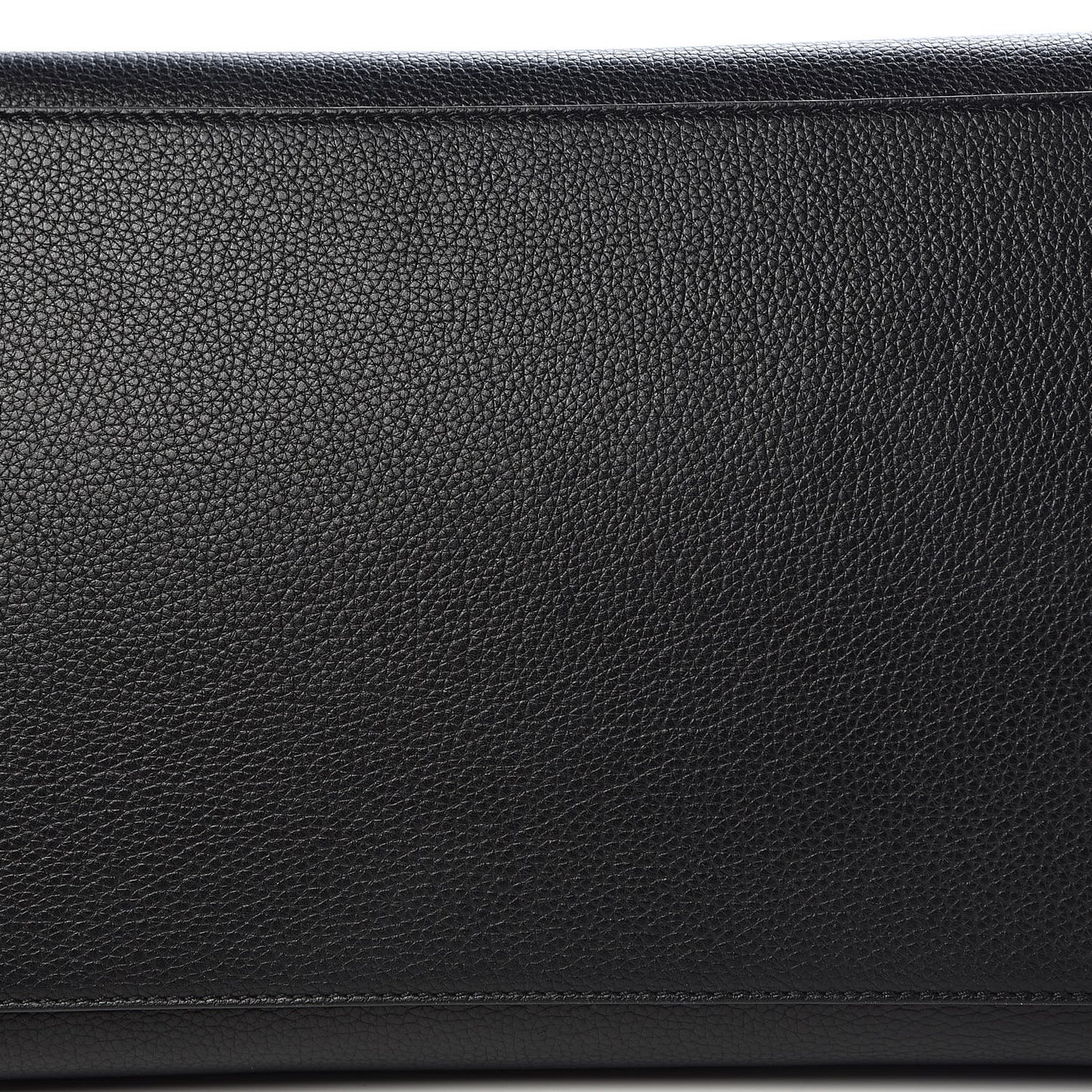 Drummed Calfskin Suede Large Trapeze Black