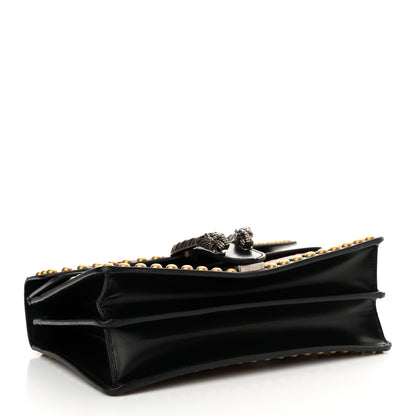 Gucci Calfskin Floral Embroidered Studded Small Dionysus Shoulder Bag Black 4 of 12