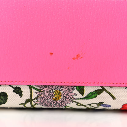 Gucci Canvas Medium Flora Tote Fuchsia 14 of 14