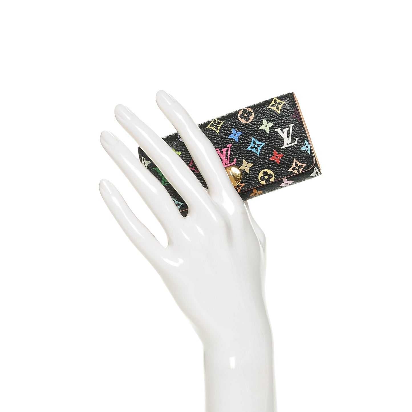Monogram Multicolor Multicles 4 Key Holder Black