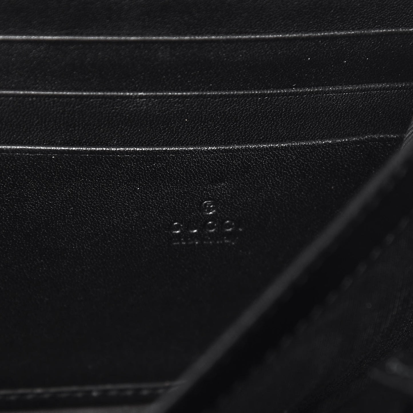 Calfskin Matelasse GG Marmont Chain Wallet Black