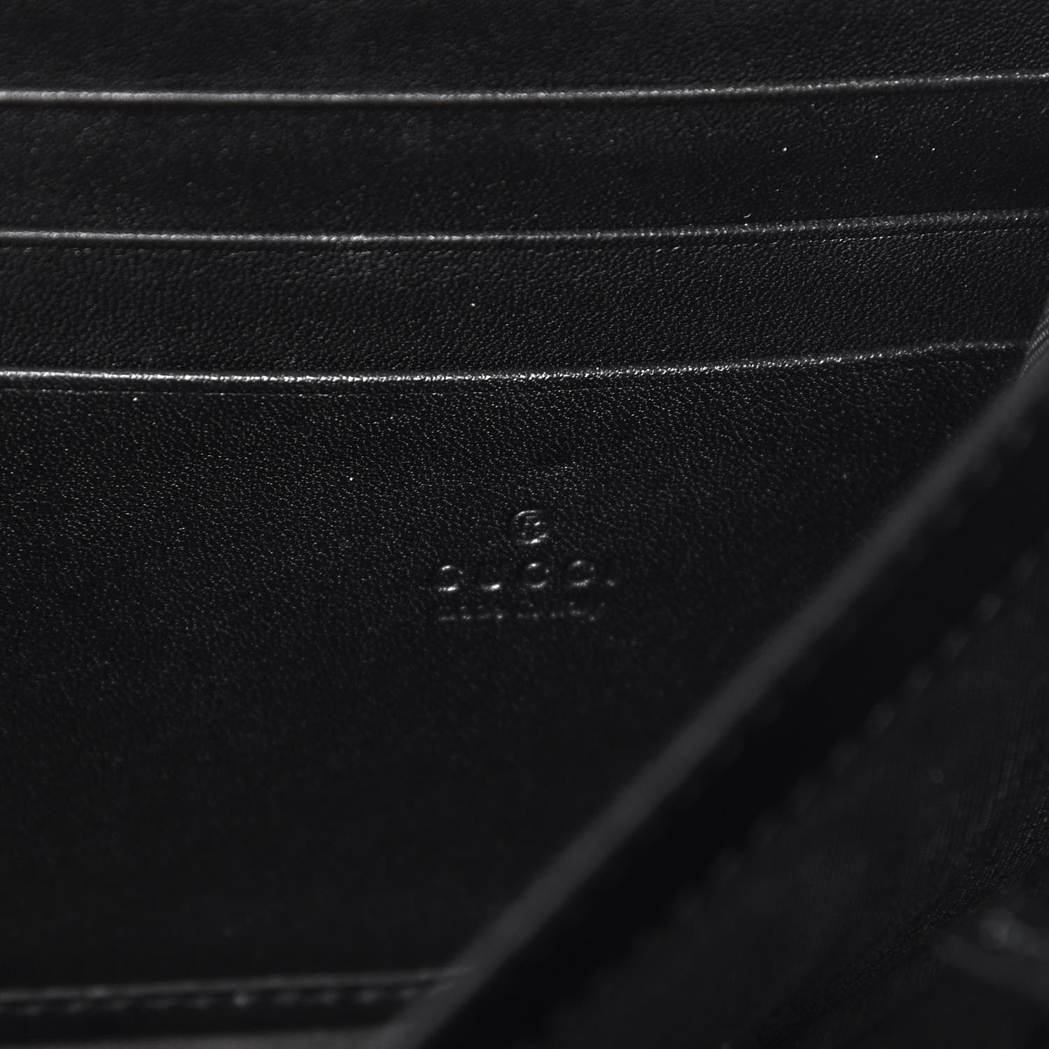 Gucci Calfskin Matelasse GG Marmont Chain Wallet Black 6 of 14