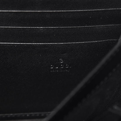 Gucci Calfskin Matelasse GG Marmont Chain Wallet Black 6 of 14