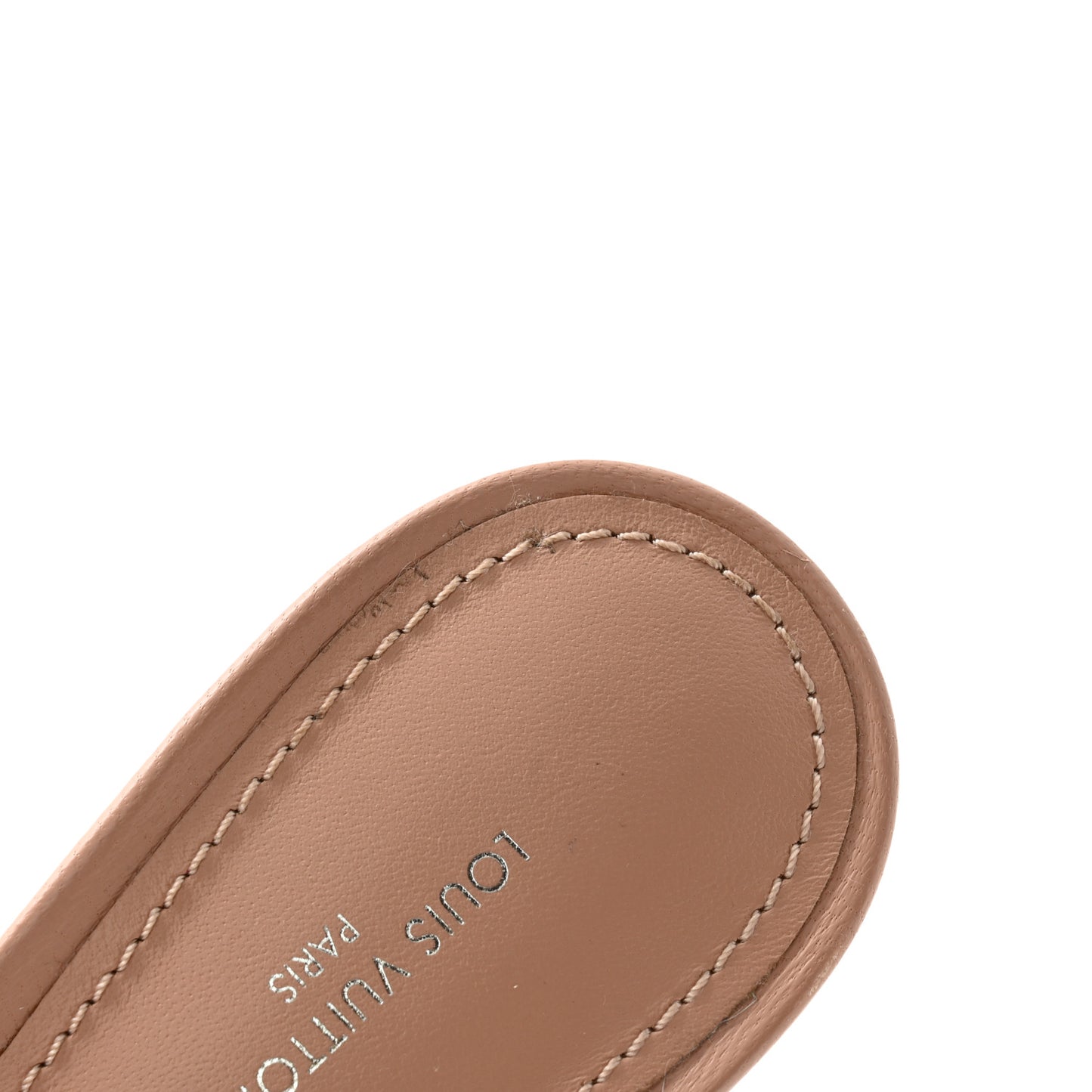 Lambskin Embossed Monogram Revival Mules 38.5 Beige