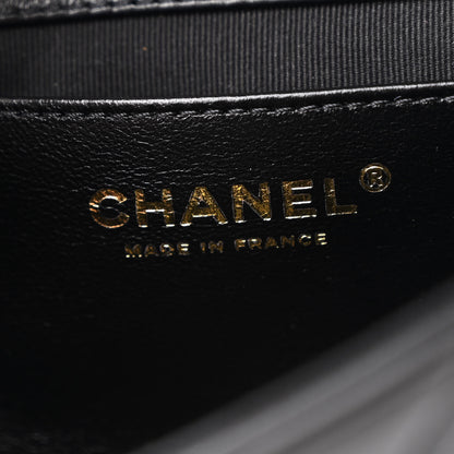 Chanel Lambskin Quilted Flap Clutch Bag With Chain Black 6 of 11
