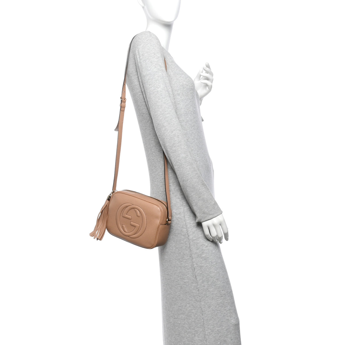 Gucci Pebbled Calfskin Small Soho Disco Bag Camelia 2 of 13