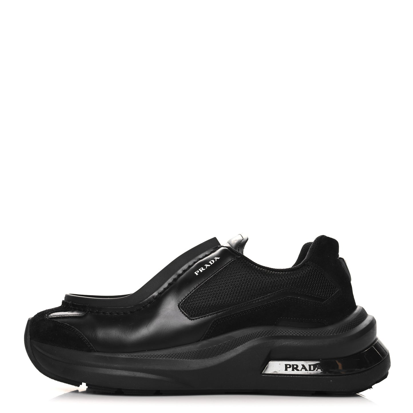 Brushed Calfskin Mens Systeme Sneakers 10 Black