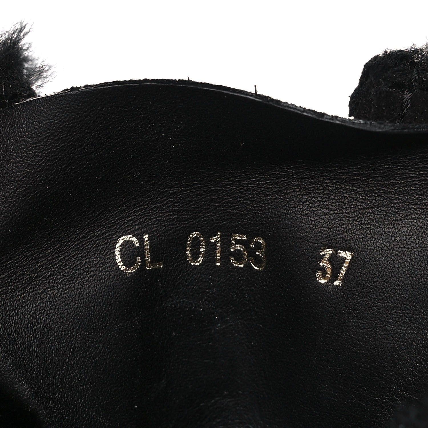 Louis Vuitton Suede Fur Tall Boots 37 Black 7 of 9