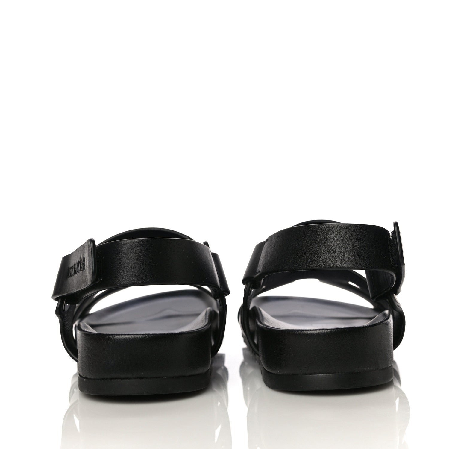 Hermes Calfskin Womens Takara Sandals 35 Black 3 of 10
