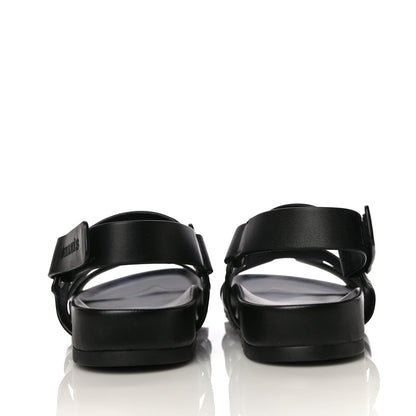 Hermes Calfskin Womens Takara Sandals 35 Black 3 of 10