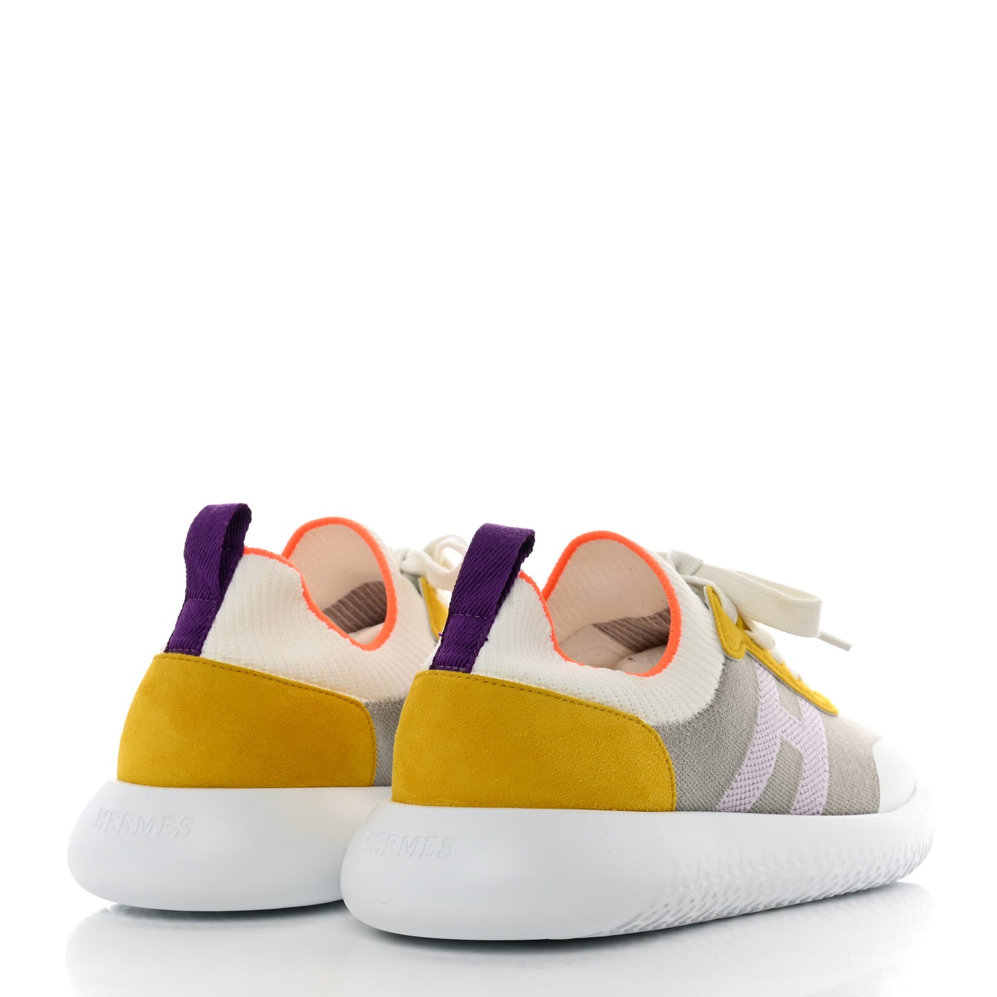 Knit Suede Goatskin Womens Crew Sneakers 38 Multicolor Gris