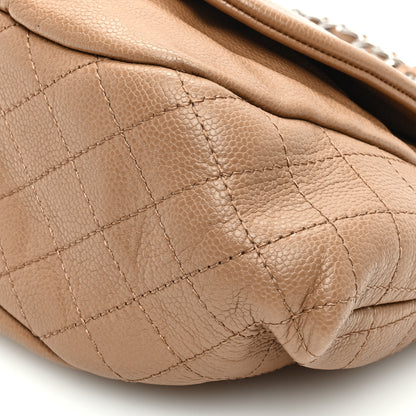 Chanel Caviar Large Half Moon Flap Dark Beige 11 of 14