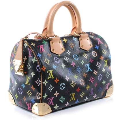 Louis Vuitton Monogram Multicolor Speedy 30 Black 3 of 8