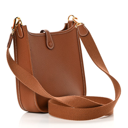 Hermes Taurillon Clemence Evelyne TPM Gold 3 of 11