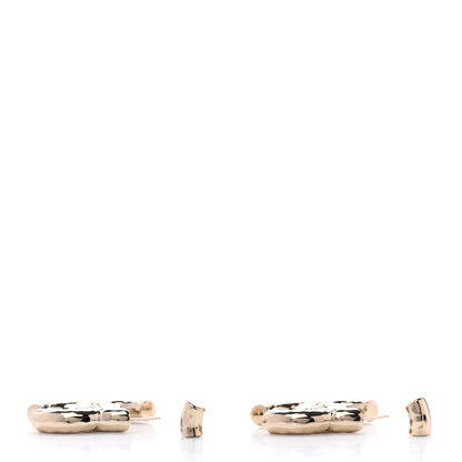 Chanel Metal Large CC Earrings Light Gold 3 of 4