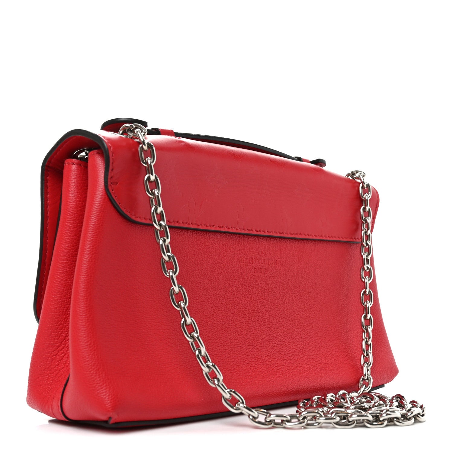 Louis Vuitton Monogram Cuir Plume Ecume Very Chain Bag Rubis Red 3 of 9