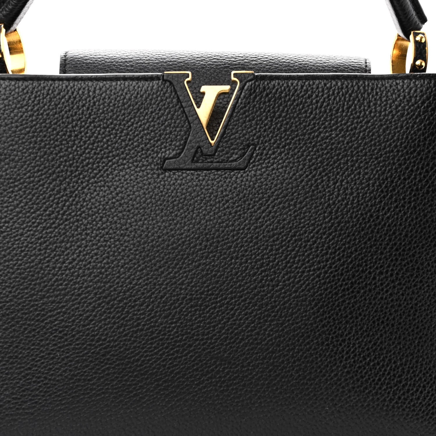 Louis Vuitton Taurillon Capucines MM Black Fuchsia 10 of 16