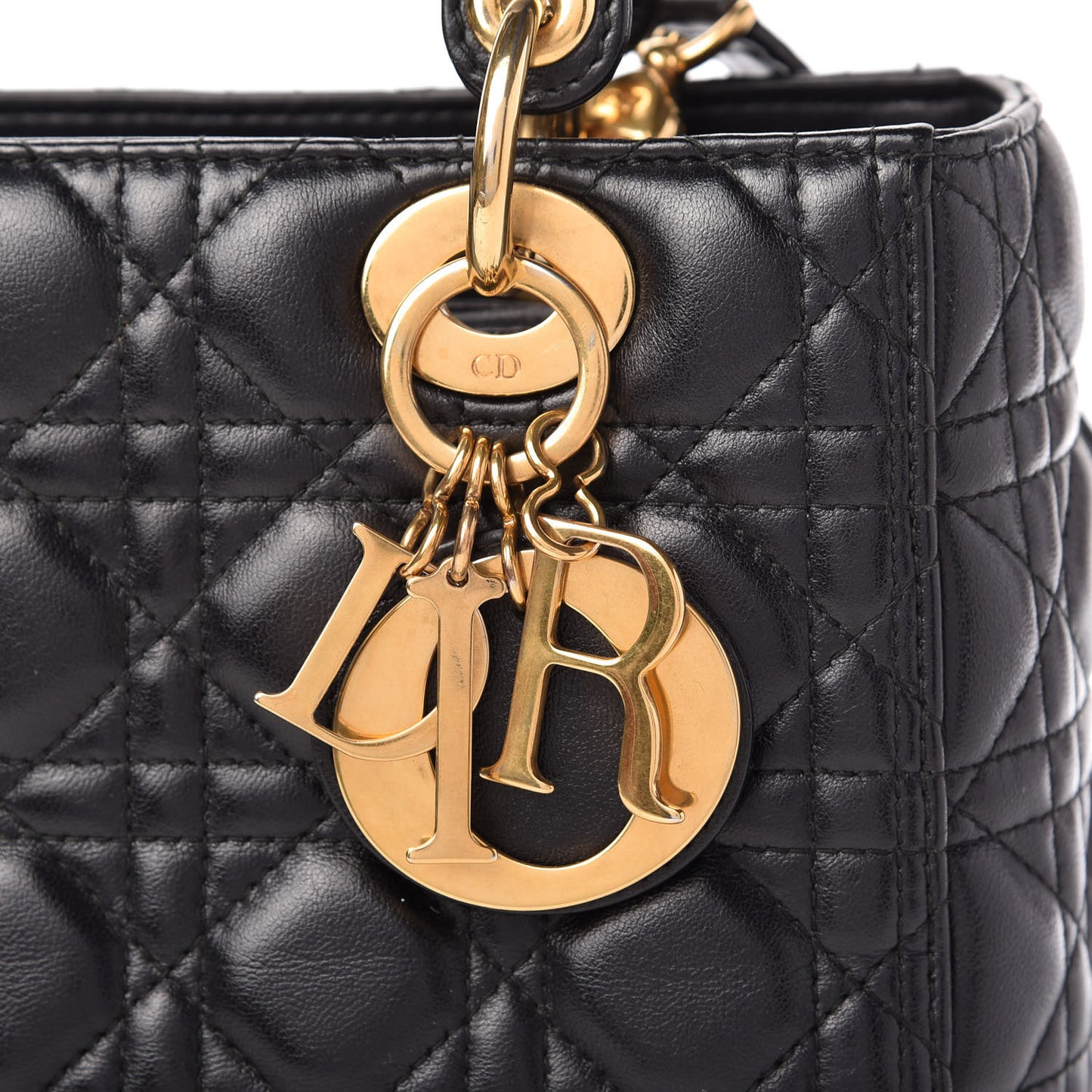 Lambskin Cannage Medium Lady Dior Black