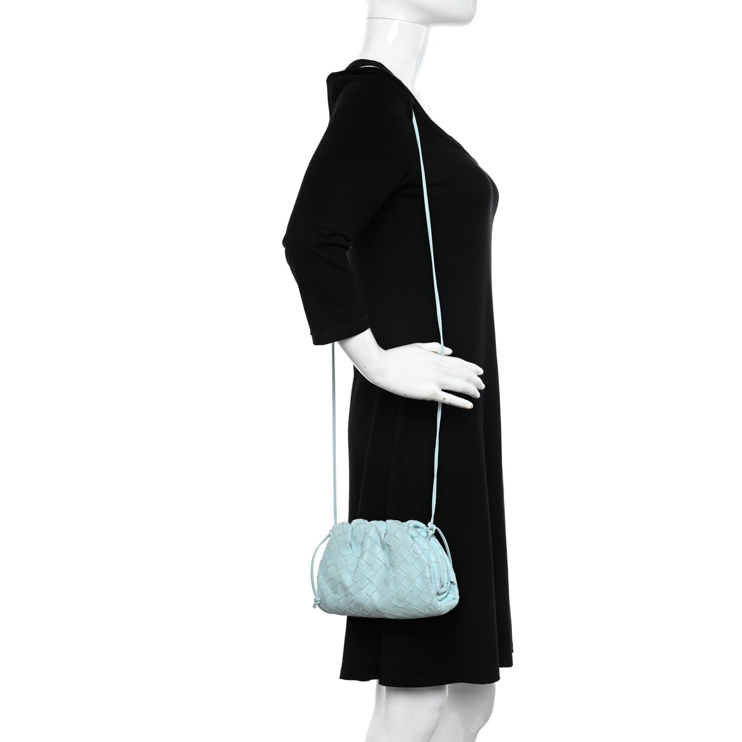 Nappa Intrecciato The Mini Pouch Topazio Silver