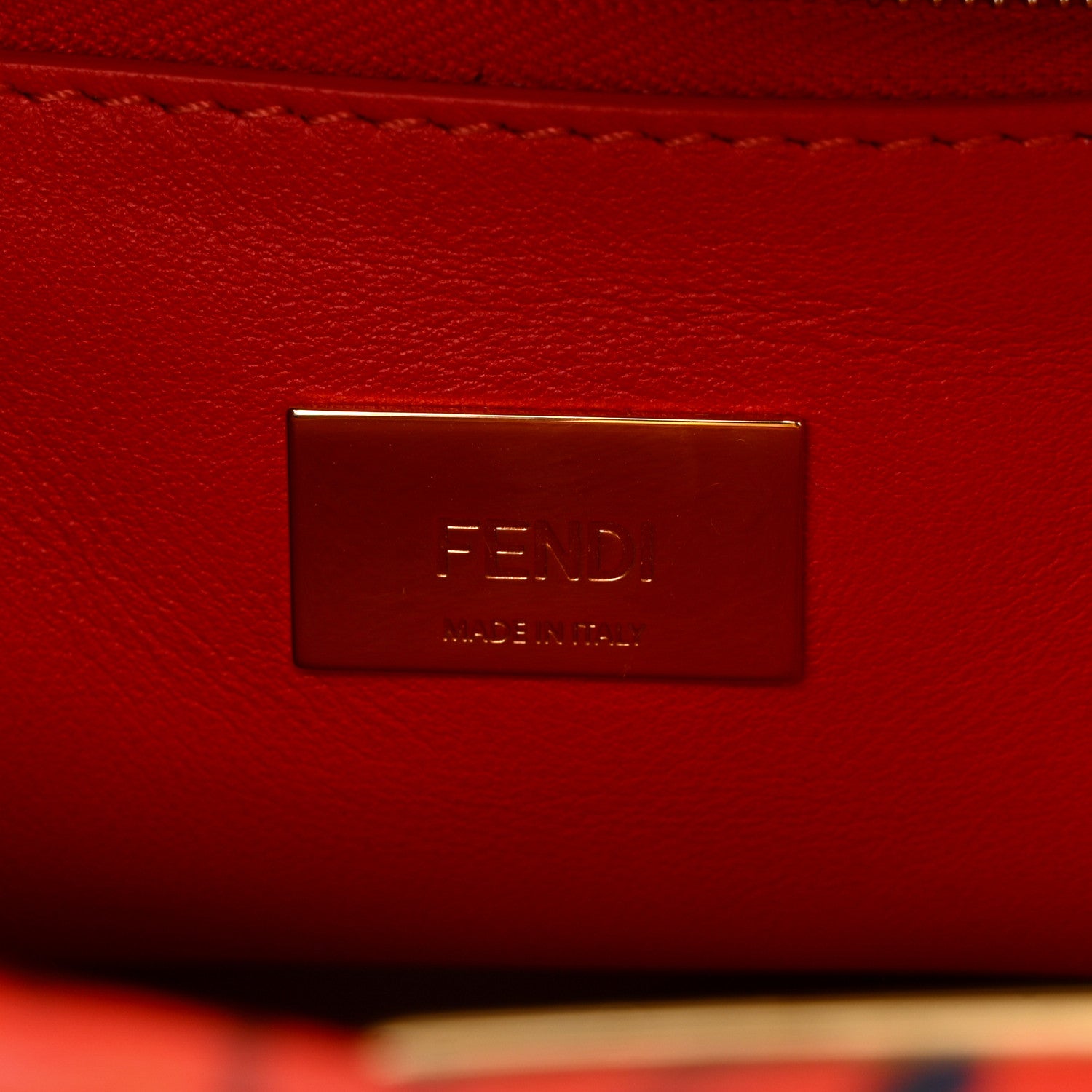 Fendi Nappa Marble Mini Peekaboo Iconic Satchel Rosso Multicolor 7 of 11