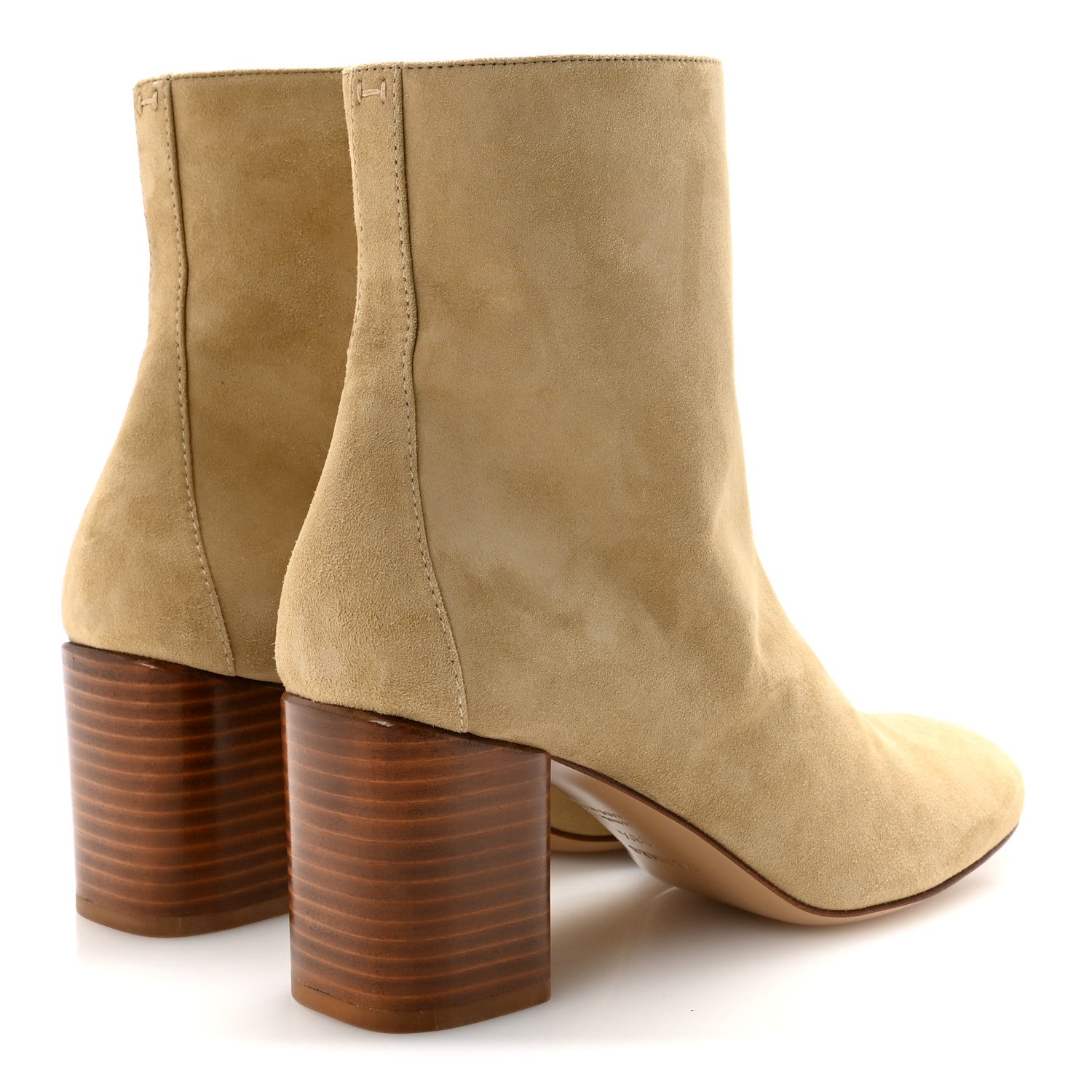 Hermes Suede Goatskin Licol 70 Ankle Boots 38.5 Beige Lin 5 of 10