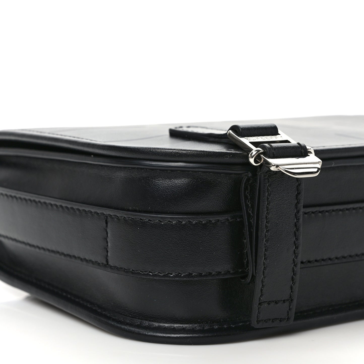 Calfskin Embossed Check Messenger Bag Black