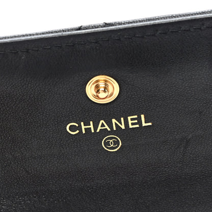 Chanel Lambskin Quilted Chanel 19 Flap Card Holder Black 6 of 8